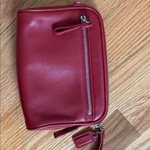 Red Coach Leather Pouch